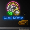 thumbnail image 2 of Craftnamesign Game Room Neon Sign, Casino Wall Art, Jackpot Poker Room Decor, 2 of 4
