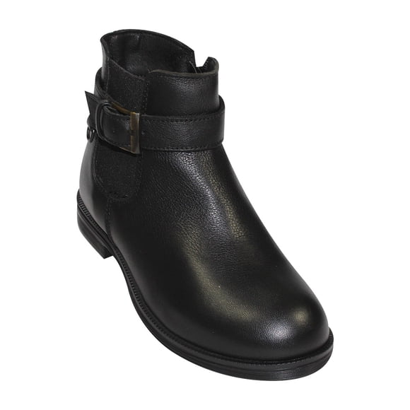 BOTIN CASUAL COQUETA NIÑA NEGRO PIEL 92306A Leon 92306A-p