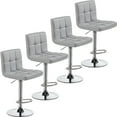 thumbnail image 5 of Topeakmart PU Leather Swivel Bar Stools with Adjustable Height and Footrest, Set of 4, Light Gray, 5 of 7