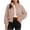 A04-Khaki, variant on Womens Gingham Cropped Jacket Long Sleeve Zip Up Casual Plaid Coat Fall Bomber Jackets