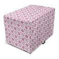 thumbnail image 1 of Owls Dog Crate Cover, Sleeping Owls in Diamond Pattern Half-Moon Stars Clouds Night Time Goodnight Art, Easy to Use Pet Kennel Cover Small Dogs Puppies Kittens, 7 Sizes, Pink Lavender, by Ambesonne, 1 of 6