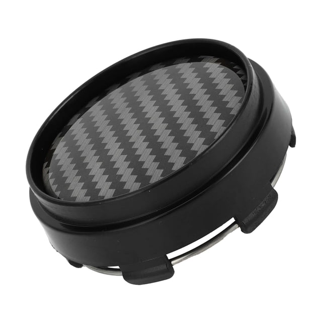 Tapa central de rueda universal Unique Bargains, duradera, 66 mm, 2.60" de diámetro exterior, patrón de fibra de carbono negro