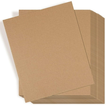 50 Pieces Brown Corrugated Cardboard Sheets Flat Cardboard Sheets ...