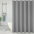 thumbnail image 5 of Plastic Shower Curtain - Water Repellent Flexible Sturdy Shower Liner for Bathroom Hotel Home Use, Easy Clean Lightweight Plastic Curtain for Shower Stall Water Protection Decor, 71*71in, Gray, 5 of 7