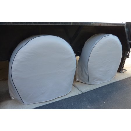 Covered Living Deluxe tire/wheel covers fits tire 24.5 -27.5  dia. for RV s  Travel Trailers  Toy Haulers  5th wheel trailers  Truck  Van  SUV (Set of 4)