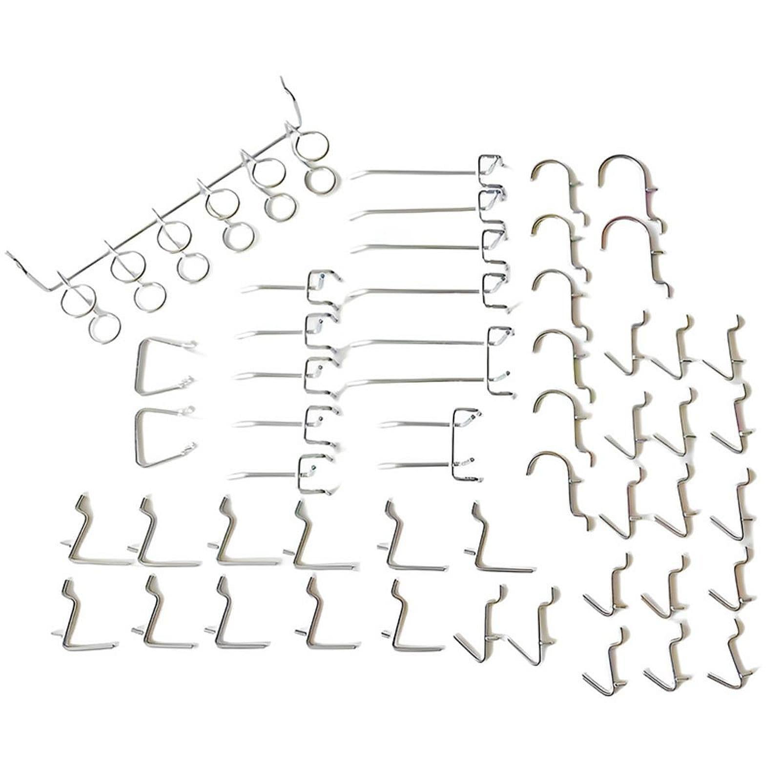 figatia 50 Pieces Pegboard Hooks Assortment Peg Board Organizer Accessories for Organizing Tools Heavy Duty Peg Hooks for Garden Home