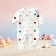 thumbnail image 7 of Bovxnpu Newborn Bodysuits Print Long Sleeve Crewneck Snap Romper Toddler Infant Outfits, 7 of 7