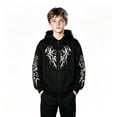 thumbnail image 4 of Hiijoy Boys Halloween Hoodie Graphic Full Zip Hooded Sweatshirt Kids Long Sleeve Pullover, 4 of 4