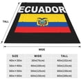 thumbnail image 2 of Manta de microfibra ultra suave con banderas ecuatorianas de Ecuador, manta de microfibra para todas las estaciones, manta cálida para cama, silla, sofá, sala de estar, cuna de 50 x 40 pulgadas, 2 of 7