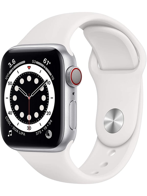 Pre-Owned Apple A2293, Watch Series 6 (GPS + Cellular, 40mm) Aluminum Case, 15 Hour Battery Life, Black, 0.046 Kilogram