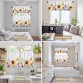 thumbnail image 6 of Sunflower Kitchen Curtains Sets for Windows 24 Inch Length, Yellow Purple Summer Botanical Vintage Rod Pocket Window Treatments Tier Curtains and Valances Set for Bedroom/Bathroom, 6 of 8