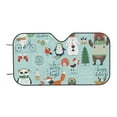 thumbnail image 7 of Balery Christmas Winter Animals Print Car Windshield Sun Shade,Windshield Sunshade for Car Pickup Truck SUV Accessories-Medium, 7 of 7