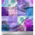 thumbnail image 1 of Soimoi Rayon Fabric Mandala & Paisley Patchwork Print Fabric by the Yard 42 Inch Wide, 1 of 3