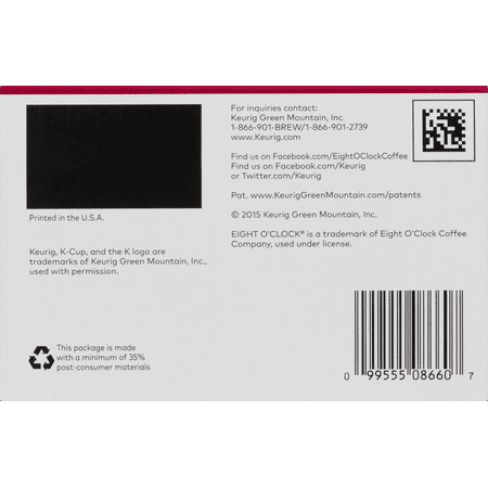 Keurig Eight O Clock Keurig Hot Coffee, 18 ea