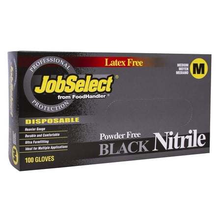 

Food Handler 103-214-BLK Medium Powder Free Black Nitrile - 100/Box