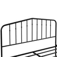thumbnail image 5 of Full Size Bed Frame, Metal Platform Bed with Vintage Curved Headboard and Footboard, Victorian Style Mattress Foundation, Solid Sturdy Steel Slat Support, No Box Spring Needed, Black, 5 of 7