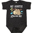 thumbnail image 3 of Inktastic My Auntie Loves Me with Sloth and Hearts Boys or Girls Baby Bodysuit, 3 of 5