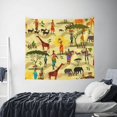 thumbnail image 3 of Bingfone Polyester Fabric Tapestry Ethnic African Wall Hanging Tapestry,Daily Decorative Tapestry for Bedroom Living Room Dorm 60L x 51W Inches, 3 of 7