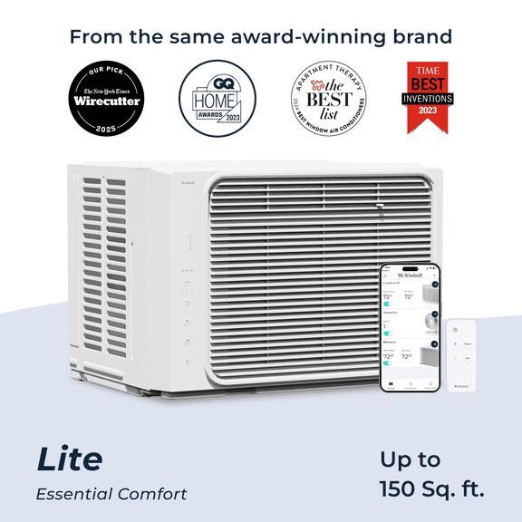 Windmill 5,000 BTU Window Air Conditioner - Lite Series - Quiet & Smart, Cools up to 150 Sq. Ft. - App/Wi-Fi, Remote Control, Voice