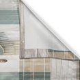 thumbnail image 3 of Floral Scenario Kitchen Curtains, Leafy Flower Jumble with Oriental Lace on Plaid Back Farmhouse, Window Drapes 2 Panel Set for Kitchen Cafe Decor, 55" x 36", Mint Green Coconut Khaki, 3 of 3