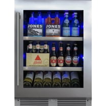 XO XOU24BCGSR 145 Can Stainless/Glass Door Beverage Center