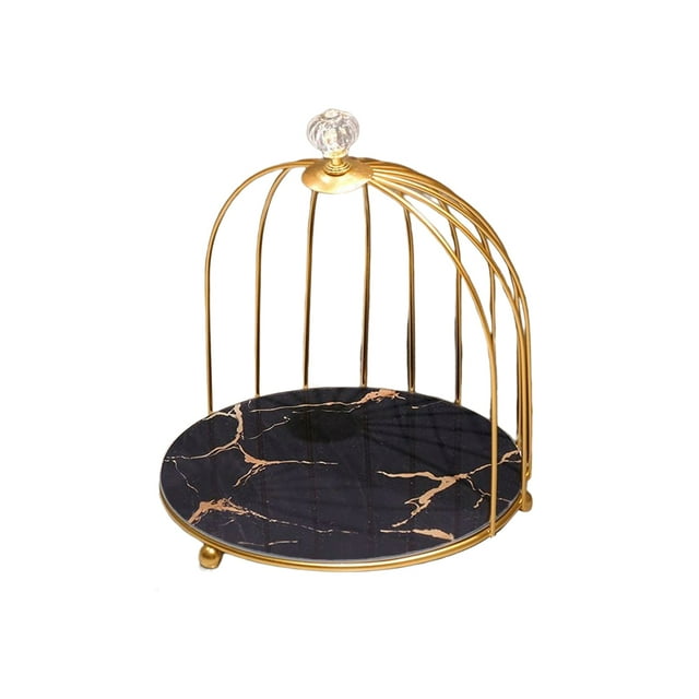 Soporte de artículos de tocador para cosméticos, organizador de suministros para el cuidado de la piel, estante de almacenamiento para lavabo, Almacenamiento y organización del hogar Capa única negra Yuarrent HA080147-04B
