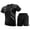 Black, variant on Men’s Athletic Quick Dry Short Sleeve T-Shirt and Shorts Set Lightweight Breathable Sportswear for Fitness Running Training Gym Workout
