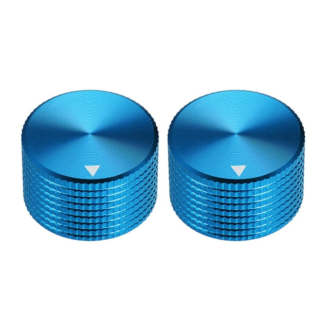 Perilla Estéreo, 25*6*15.5 mm Aleación de Aluminio, Perillas de Control de Volumen, Azul 2Pcs