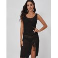 thumbnail image 4 of Bsubseach Hollow Out Crochet Cover Up for Women Sleeveless Side Split Beach Kint Dress, 4 of 6