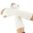 thumbnail image 2 of Gants d'Hiver Sans Doigts à Manches Tricotées pour Femmes, Doux et Chauds, 2 of 4