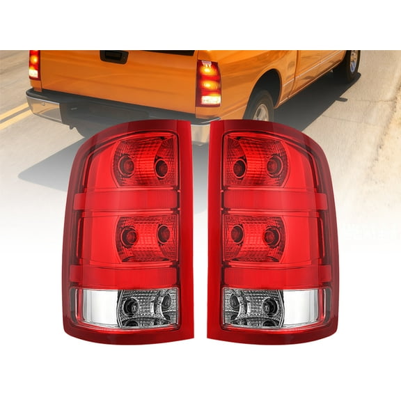 Nilight Taillight Assembly Compatible with 2007 2008 2009 2010 2011 2012 2013 GMC Sierra 1500 2500HD 3500HD Rear Lamp Replacement OE Style Driver and Passenger Side