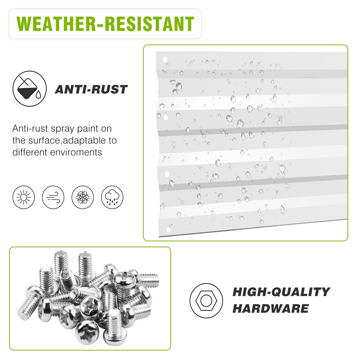 PayLessHere Galvanized Raised Garden Bed Kit with Drainage Holes, 8x4x1ft, Silver, 19 lbs
