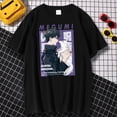 thumbnail image 2 of Megumi Fushiguro-Camiseta de gran tamaño para hombre, Top informal de manga corta con cuello redondo, Harajuku suave, moda nueva, 2 of 5