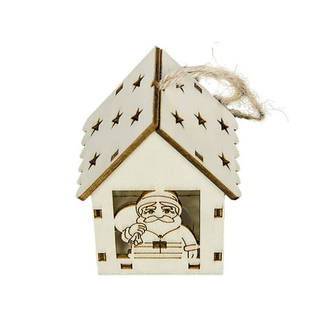 

Winter And Garland Christmas Decorative Products Light Cabin Christmas Tree Pendant Creative Luminous Christmas Pendant