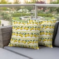 thumbnail image 3 of Summer Lemons Outdoor Pillow Covers Pack of 2 Yellow Fruit Leaf Striped White Background Waterproof Throw Pillow Covers Decorative Cushion Cases for Patio Garden Tent Balcony Couch 24x24 inch, 3 of 9