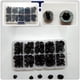 thumbnail image 4 of 100 piezas de plástico negro media bola botones de vástago de champiñones botones de coser bricolaje, 4 of 5