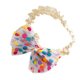 thumbnail image 4 of Lazo Para El Pelo De Bebé, Banda Para El Pelo Infantil, Accesorio De Fotografía De Moda, Patrón De Puntos De Color Arcoíris Cosido A Mano Para Cumpleaños, 4 of 8