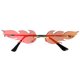 thumbnail image 1 of FELTECHELECTR 1 pieza de gafas de sol de moda de metal transparente sin marco para fiestas, mujeres y niñas (rojo), 1 of 7