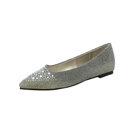 - Chinese Laundry Women's Hira Twilight Champagne Fabric Flat Shoe - 8M
