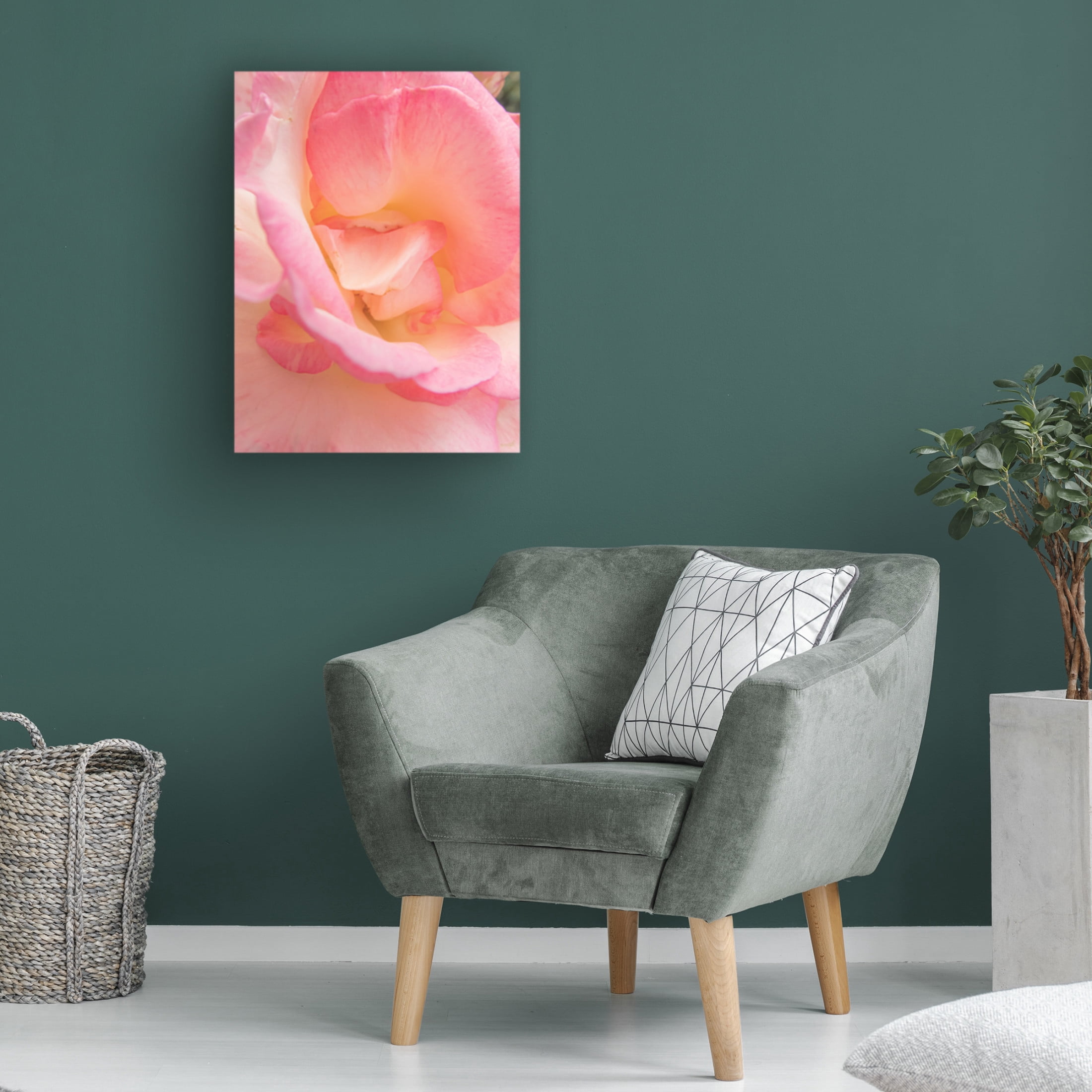 Canvas Wall Art - Life BeautifuLEE 'Pink Gentle Intense' Wall Art for Living Room, Bedroom, or Office Décor by Trademark Fine Art - 18 x 24 Inches
