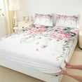thumbnail image 3 of Castle Fairy Women Girls Teens Spring Graden 3Pcs Twin Sheet Sets,Pink Flower Butterfly Twin Fitted Sheet,Botanical Plants Breathable Flat Sheet,Ultra Soft Home Decor, 3 of 7