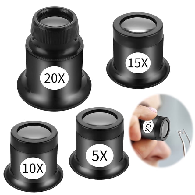 Transemion Loupe Durable 4x Assistant Fiable de Réparation de Montre Noir Durable 1 Ensemble