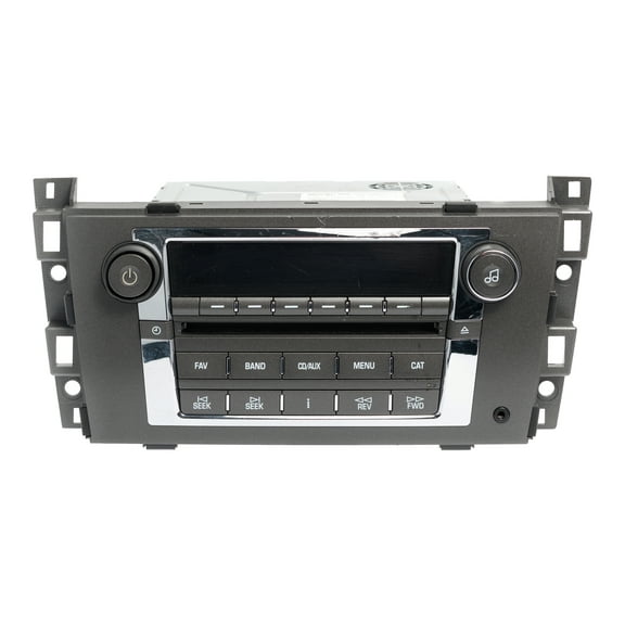 Restored 2007-2009 Cadillac DTS AM FM Radio CD MP3 Player Auxiliary Port Part ID 25818943 (Refurbished)