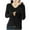 Black, variant on Sevevn Sweaters for Women Women's Fashion Casual V Neck Solid Color Loose Base Knitted Sweater Top Gift for Adults