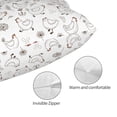 thumbnail image 3 of Zufioo Funny Chicken Print Double-Sided Throw Pillow Cover, Pillow Protector Home Decor - With Hidden Zipper, Suitable for Bedroom, Living Room, Car Interior-14"x20", 3 of 6