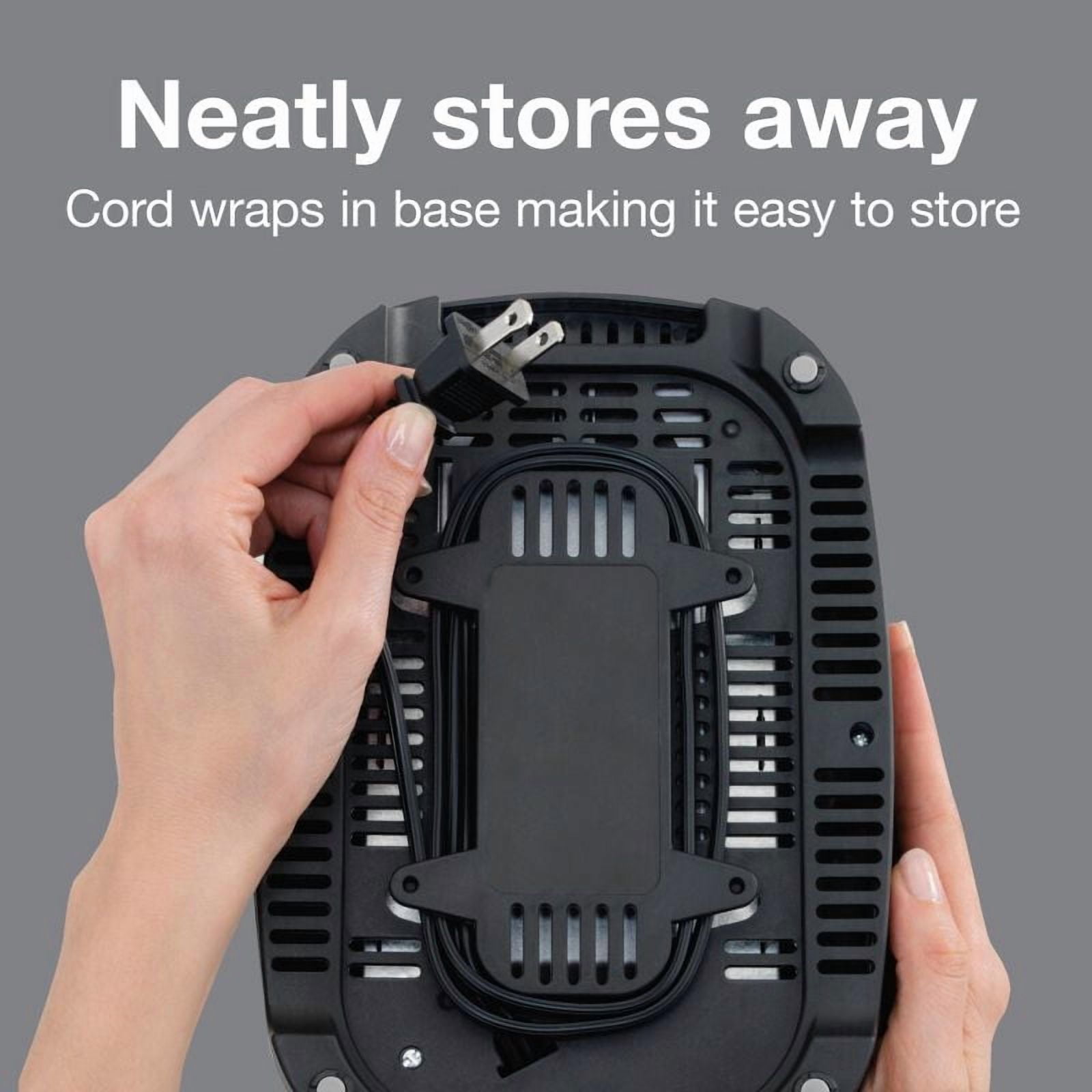 2-Slice Toaster - Black: Compact Bread Toaster, 700W, Plastic, Spot Clean, 1-Year Warranty