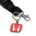 thumbnail image 2 of Honda Civic Type-R Black Nylon Lanyard with Red H Logo Key Charm, 2 of 6