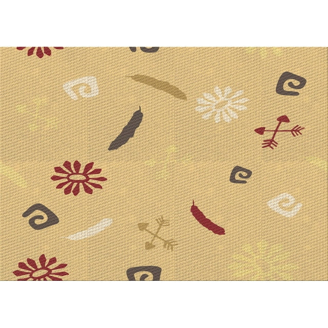 Ahgly Company Tapis Rectangulaire Lavable en Machine Intérieur Caramel Brun, 8 Pieds x 12 Pieds