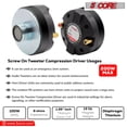 thumbnail image 4 of Horn Speaker Tweeter Compression Driver 1.35 Inch Titanium Voice Coil 200W Max 8 Ohm 100 Watts RMS Loud 105dB 13 Oz 90mm Magnet- Screw-on Throat 18TPI, 4 of 12
