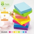 thumbnail image 3 of Sticky Notes 1.5x2 inch Bright Colors Self-Stick Pads 8 Pads/Pack 100 Sheets/Pad Total 800 Sheets, 3 of 8